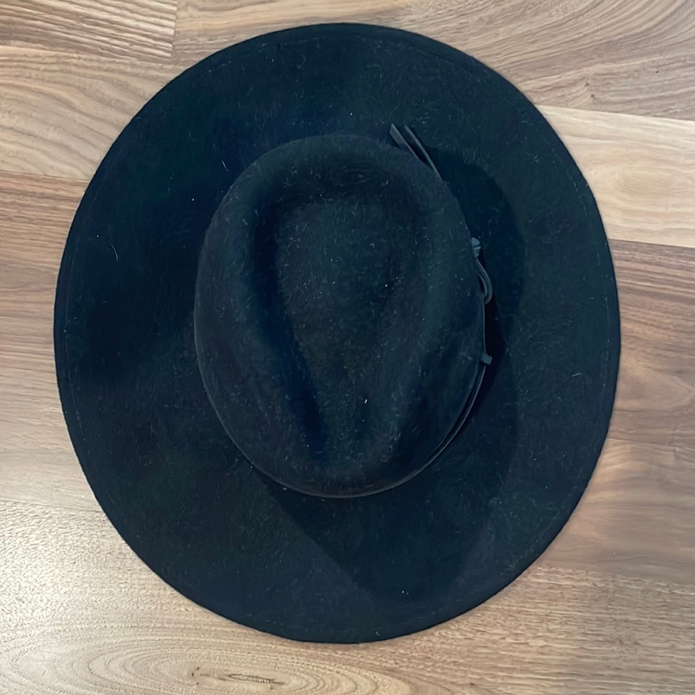 Black Wide Brim hat